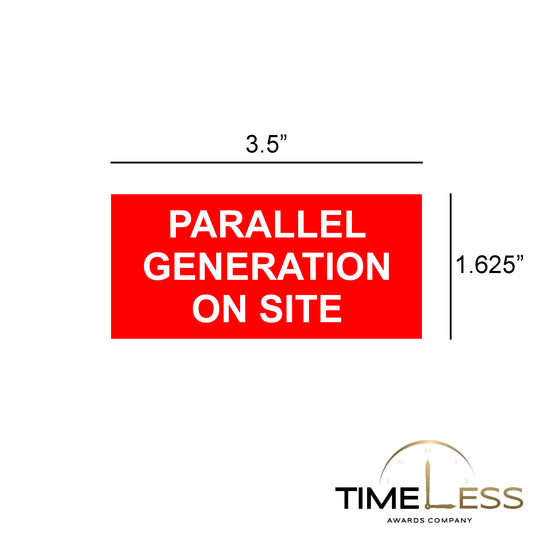 Parallel Generation On Site Red/White Electrical Label (Copy)