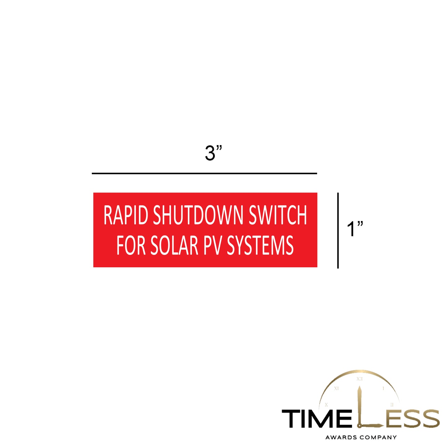 Rapid Shutdown Switch For Solar PV Systems Red/White Electrical Label