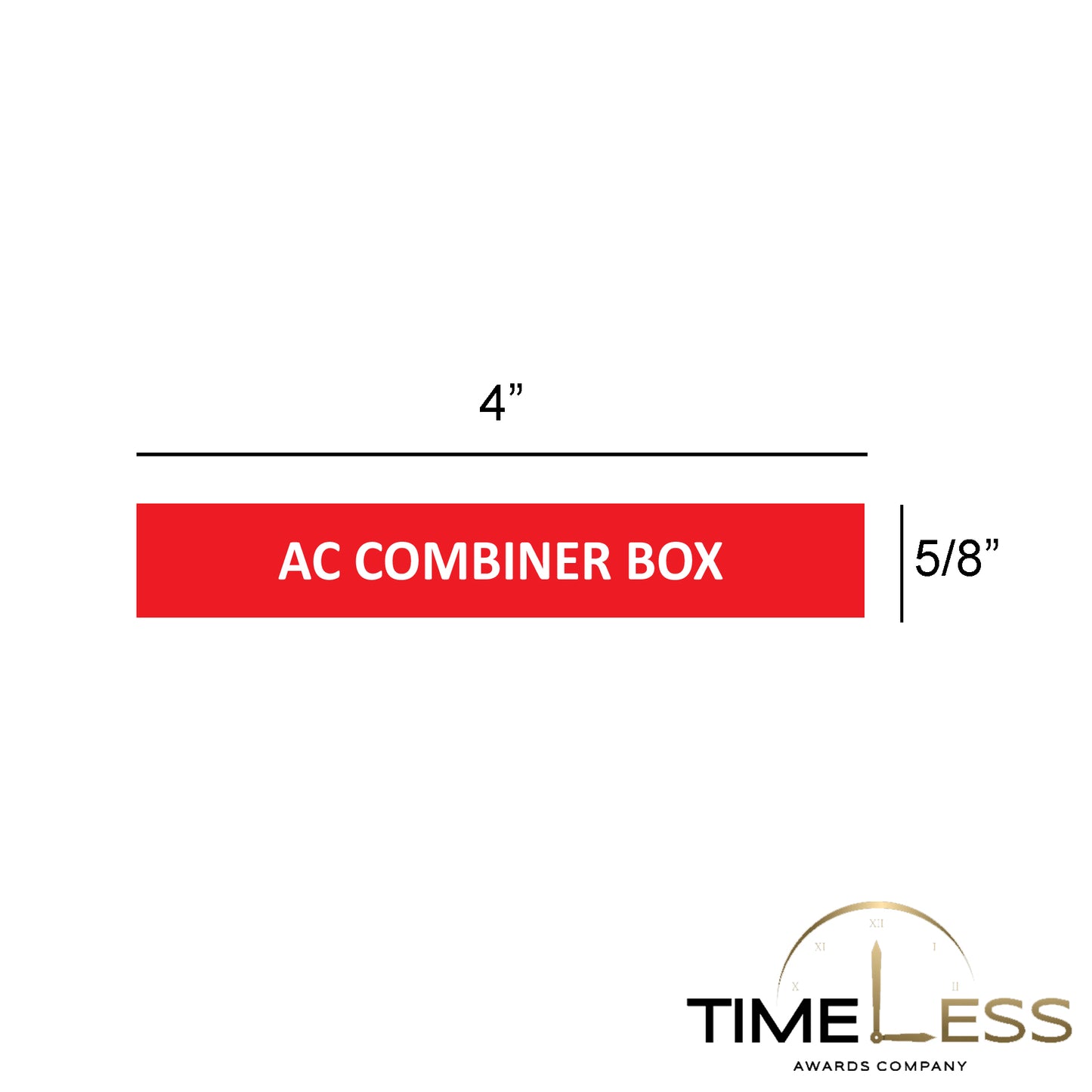 AC Combiner Box Red/White Electrical Label