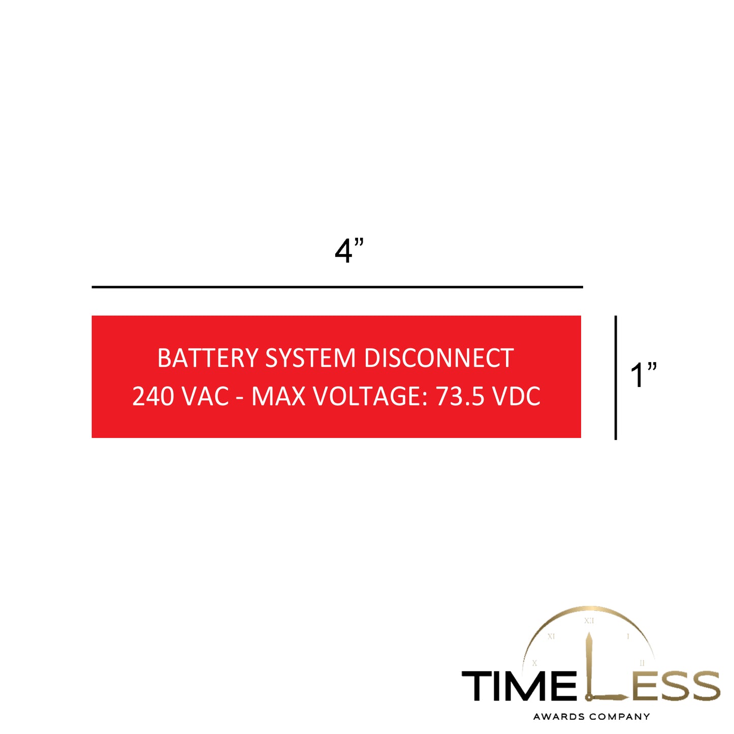 Battery System Disconnect Variable Data Red/White Electrical Label