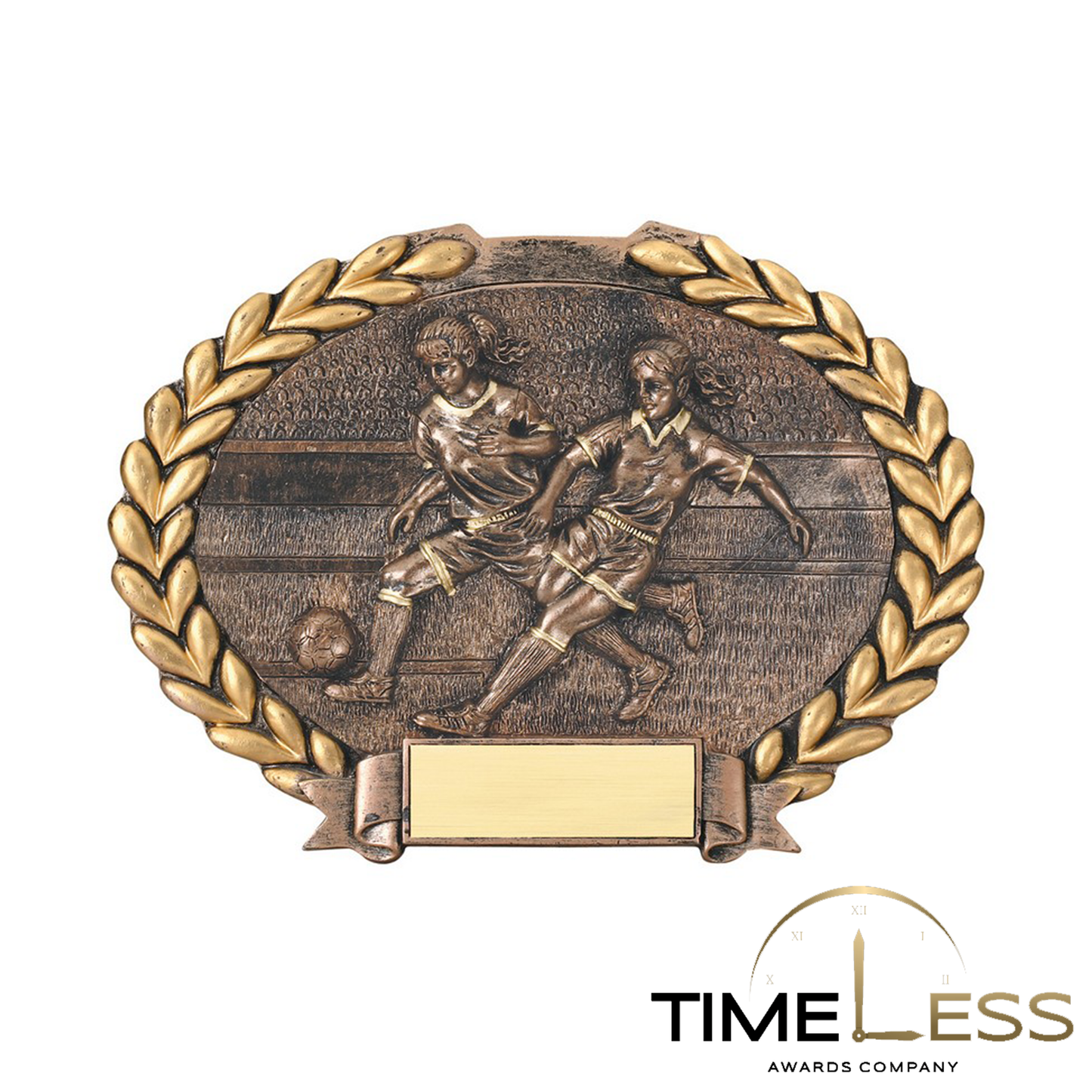 Female Soccer Resin Plate 6"