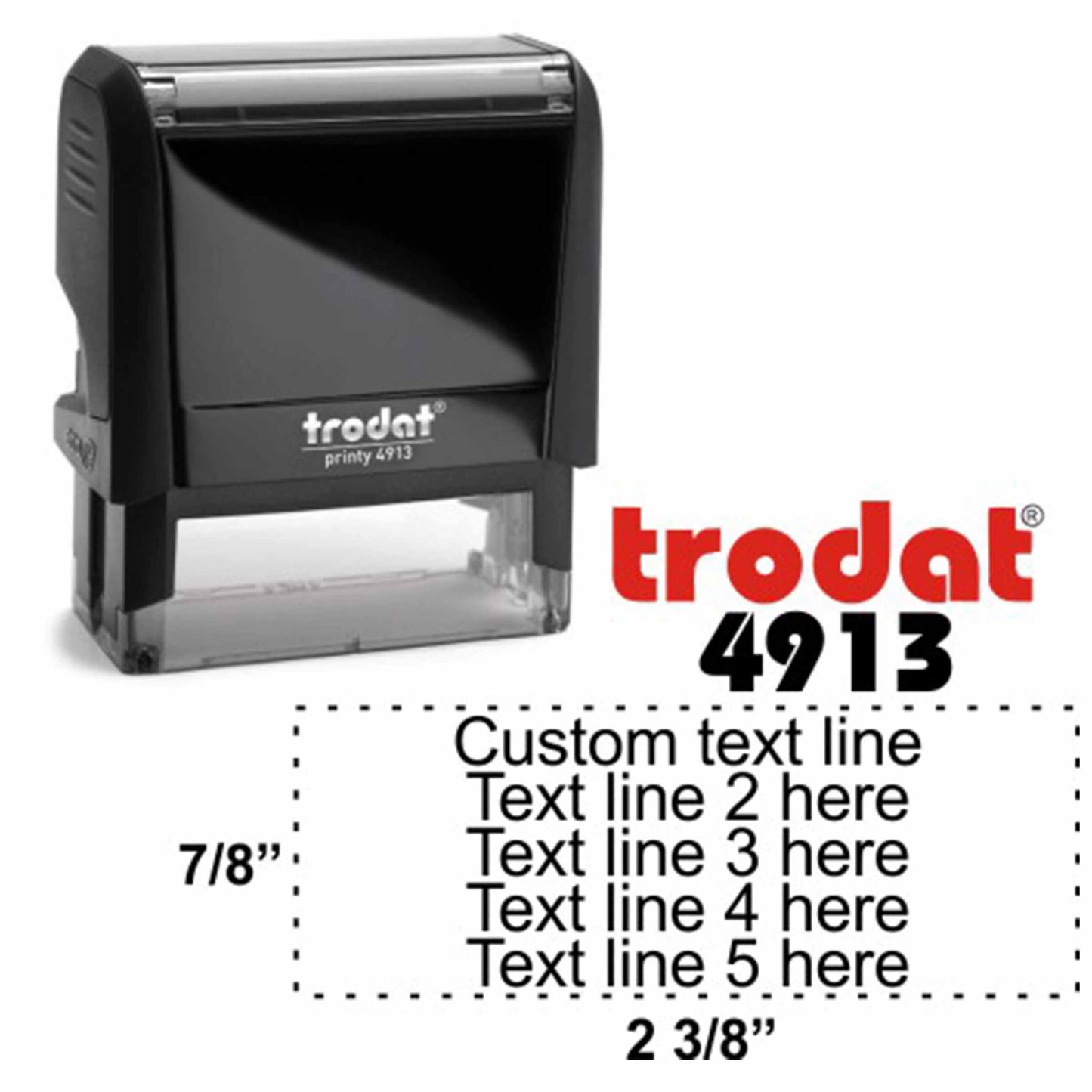 Custom Self-Inking Stamp 7/8" x 2 3/8"