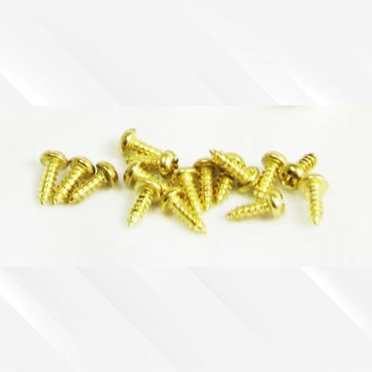 Plate Wood Screws Gold 1/4' (Phillips)