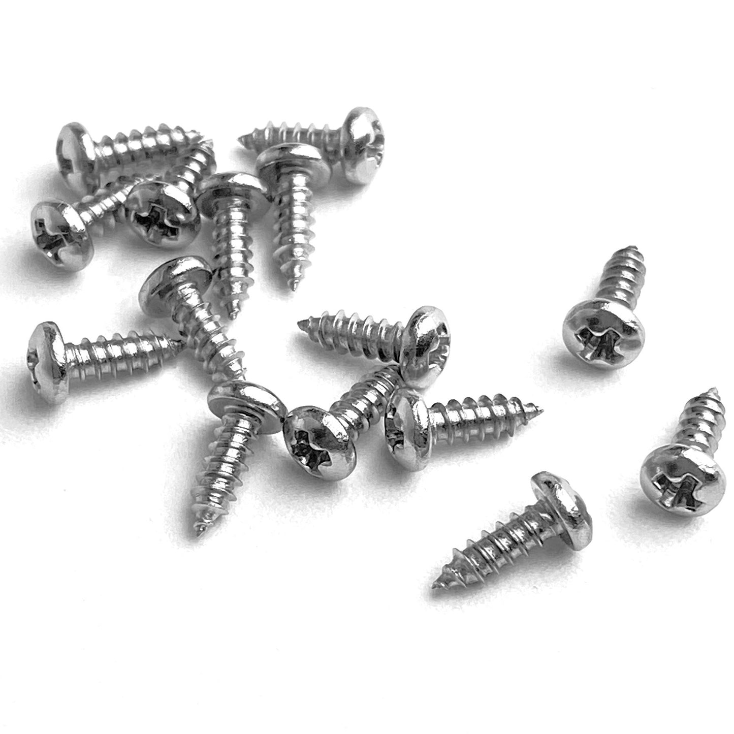 Plate Wood Screws Silver 1/4' (Phillips)