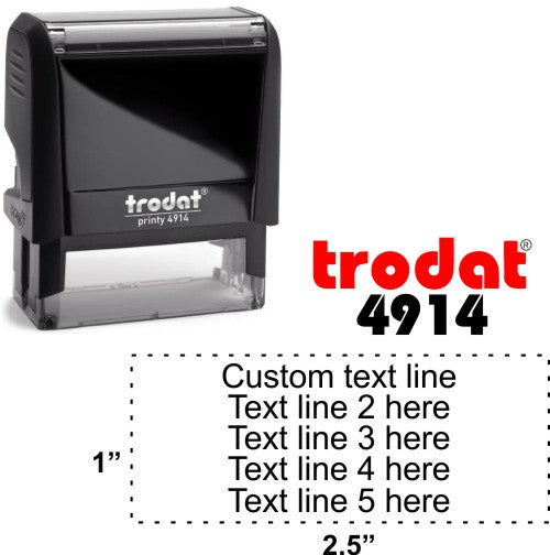 Custom Self-Inking Stamp 1" x 2 1/2"